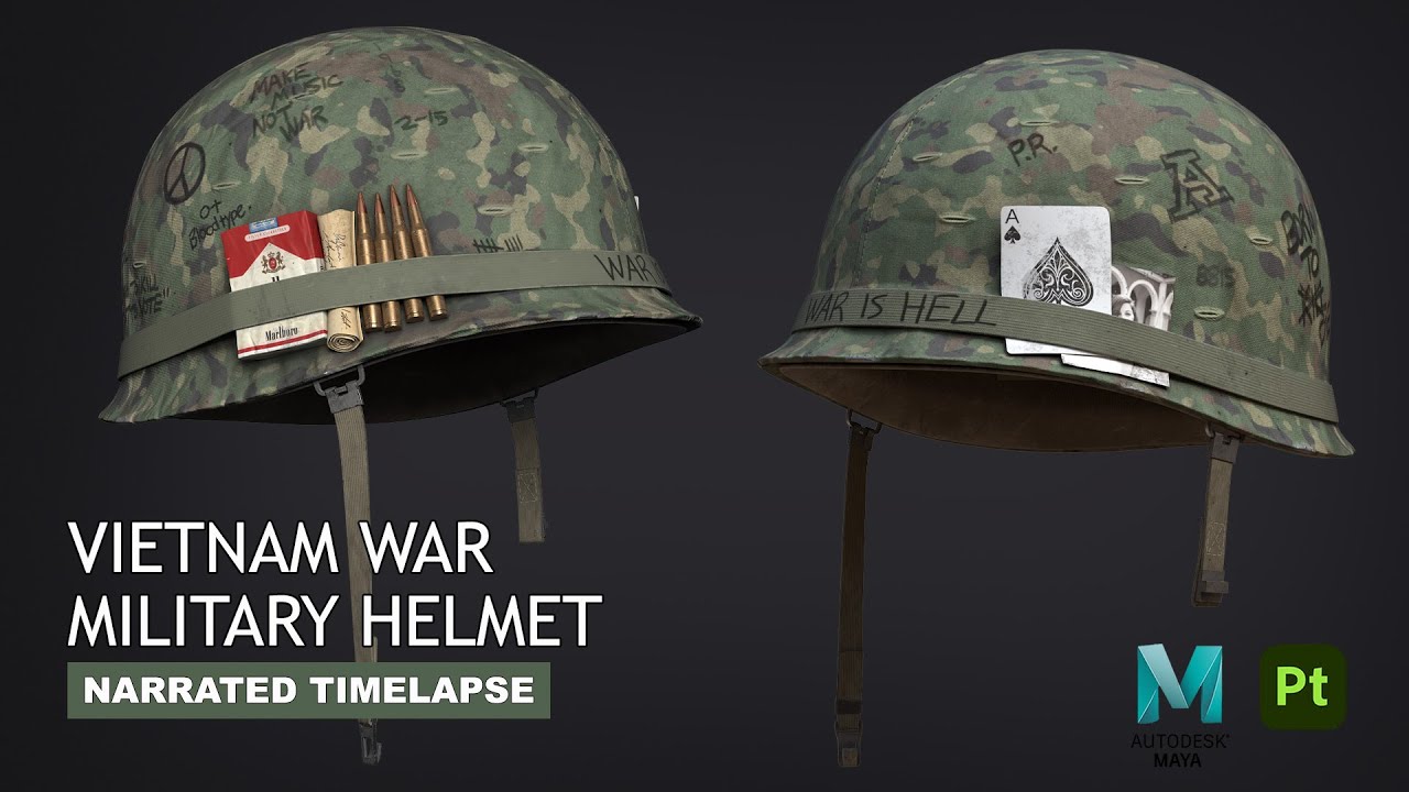 Military Helmet | Autodesk Maya + Substance 3D Painter