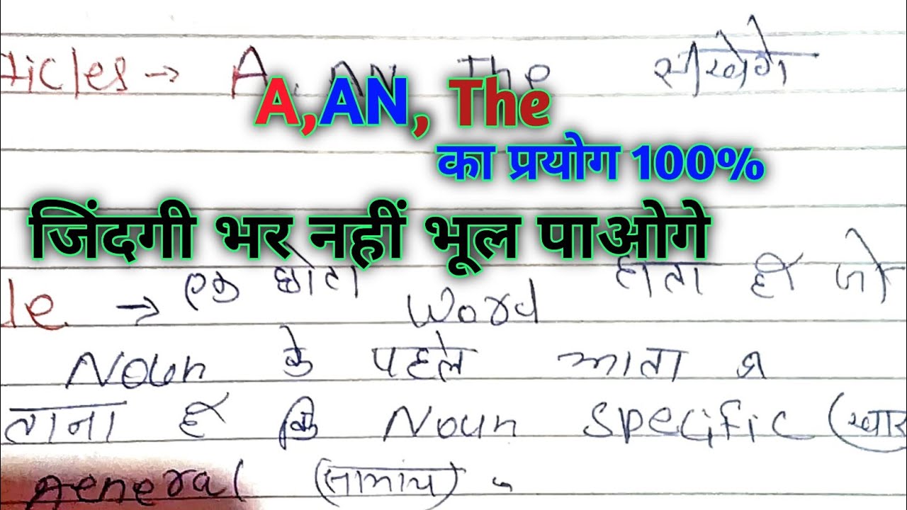 Articles A An The | Class 10 ,12MP Board English Grammar | आसान तरीका | Full Marks