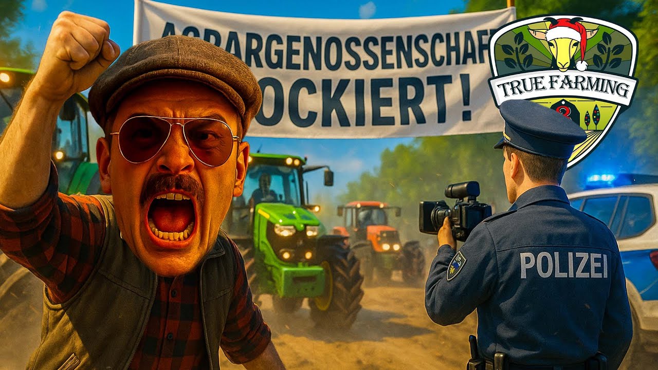 Blockade der Agrargenossenschaft 🚜⚠️ Die Demo l&auml;uft aus dem Ruder! | True Farming 3 #28 | LS25