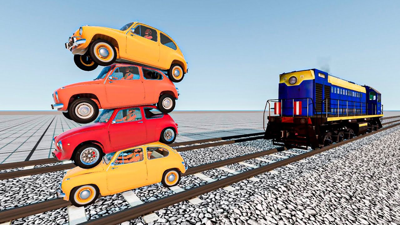 Cars vs Rails #13 &ndash; BeamNG.Drive