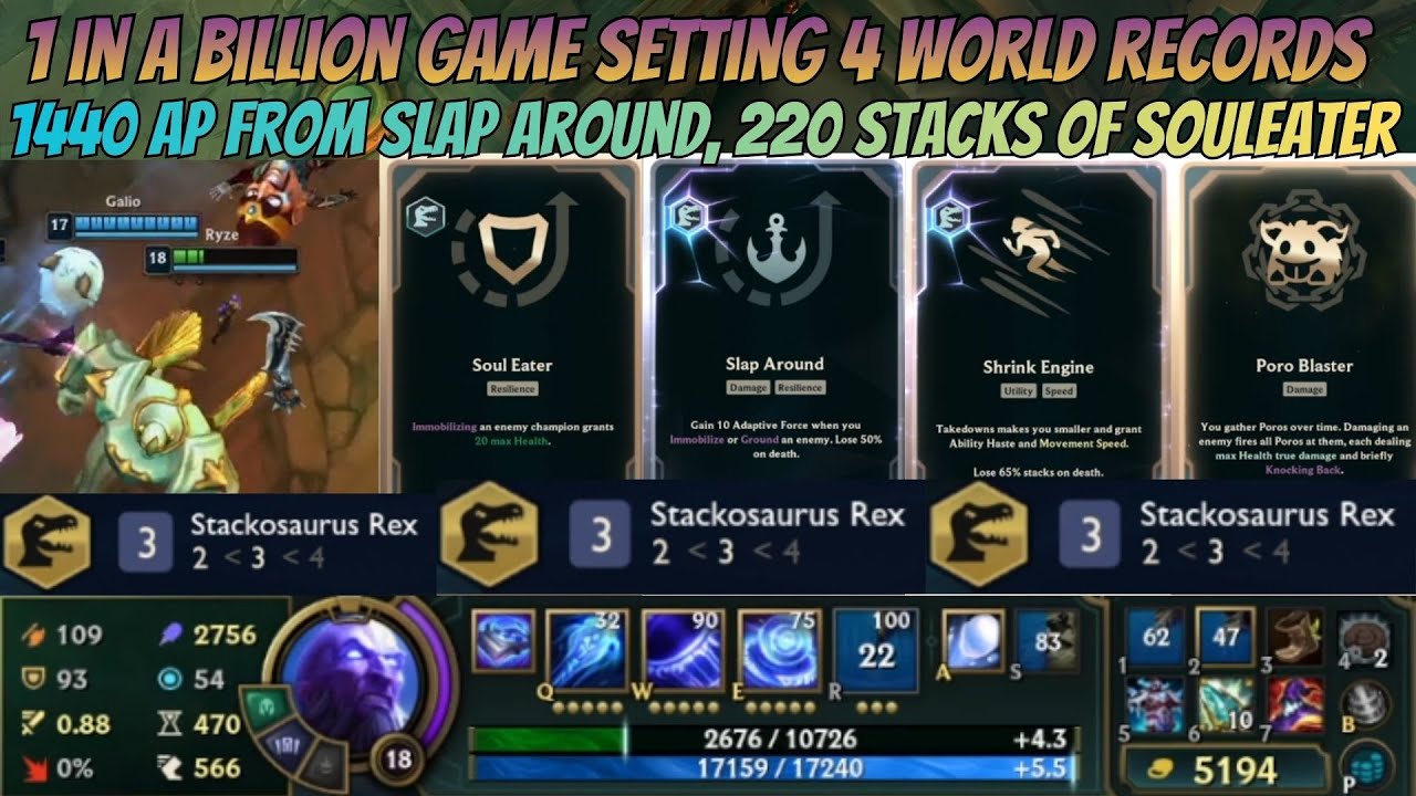 Quadruple World Record ARAM Mayhem 🔥 Souleater / Slap Around / Shrink / Smallest Champ