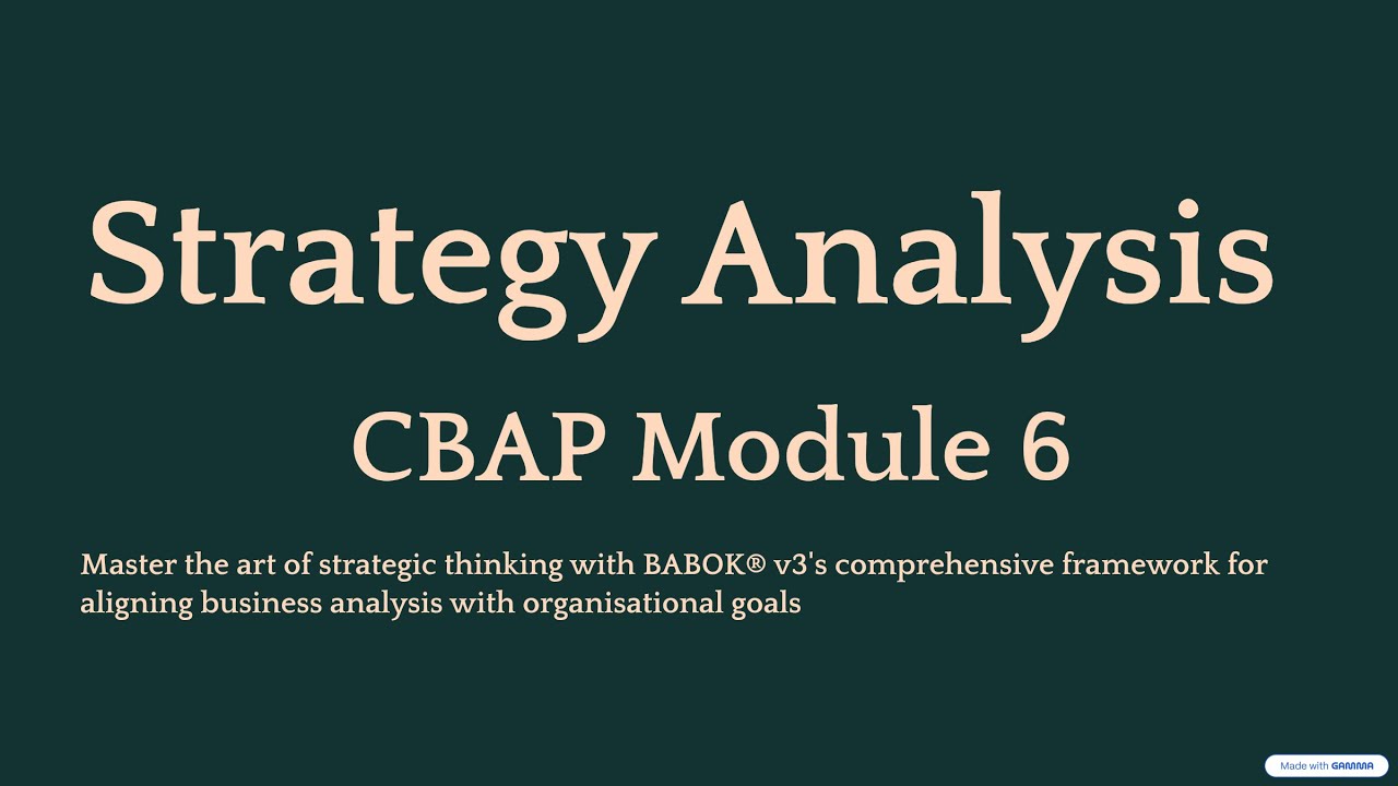 Освоение стратегического анализа: практическое руководство для бизнес-аналитиков!