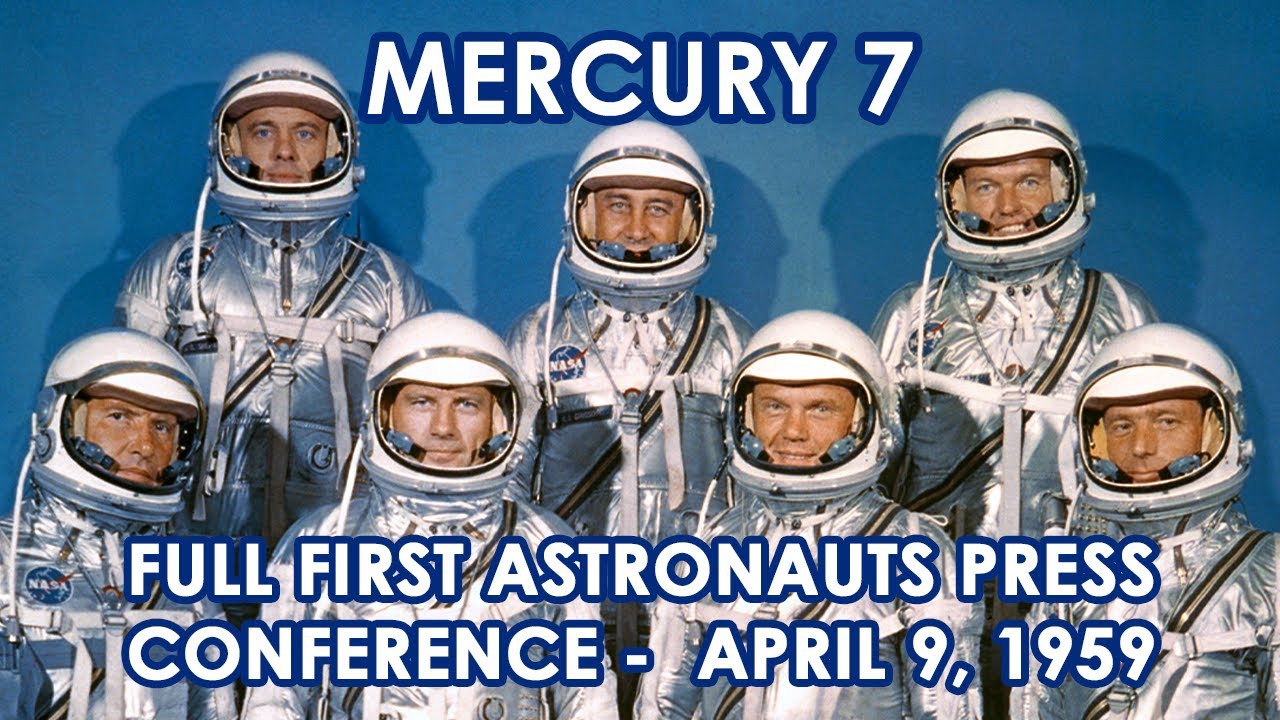 Mercury 7 Astronauts Presentation - Carpenter, Cooper, Glenn, Grissom, Schirra, Shepard, Slayton