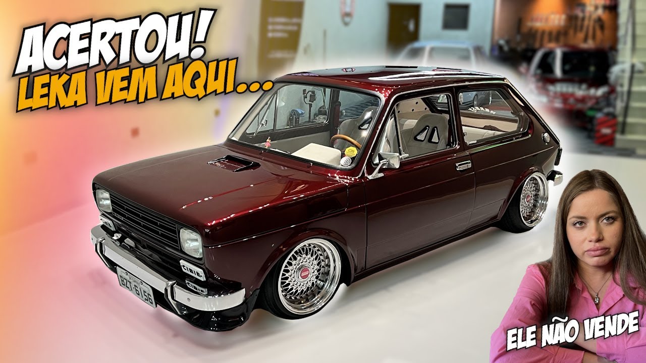 FIAT 147 RODAS BBS - INTERNA REVESTIDA - SUSPENSÃO A AR - COR PROJETADA E MUITA PERSONALIDADE