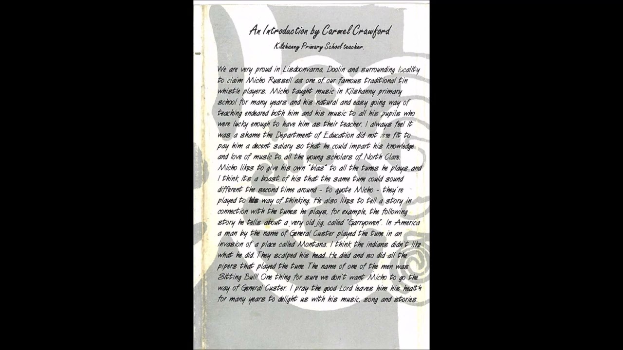 Micho Russell - Playing John Philip Holland tune, singing John Philip Holland song