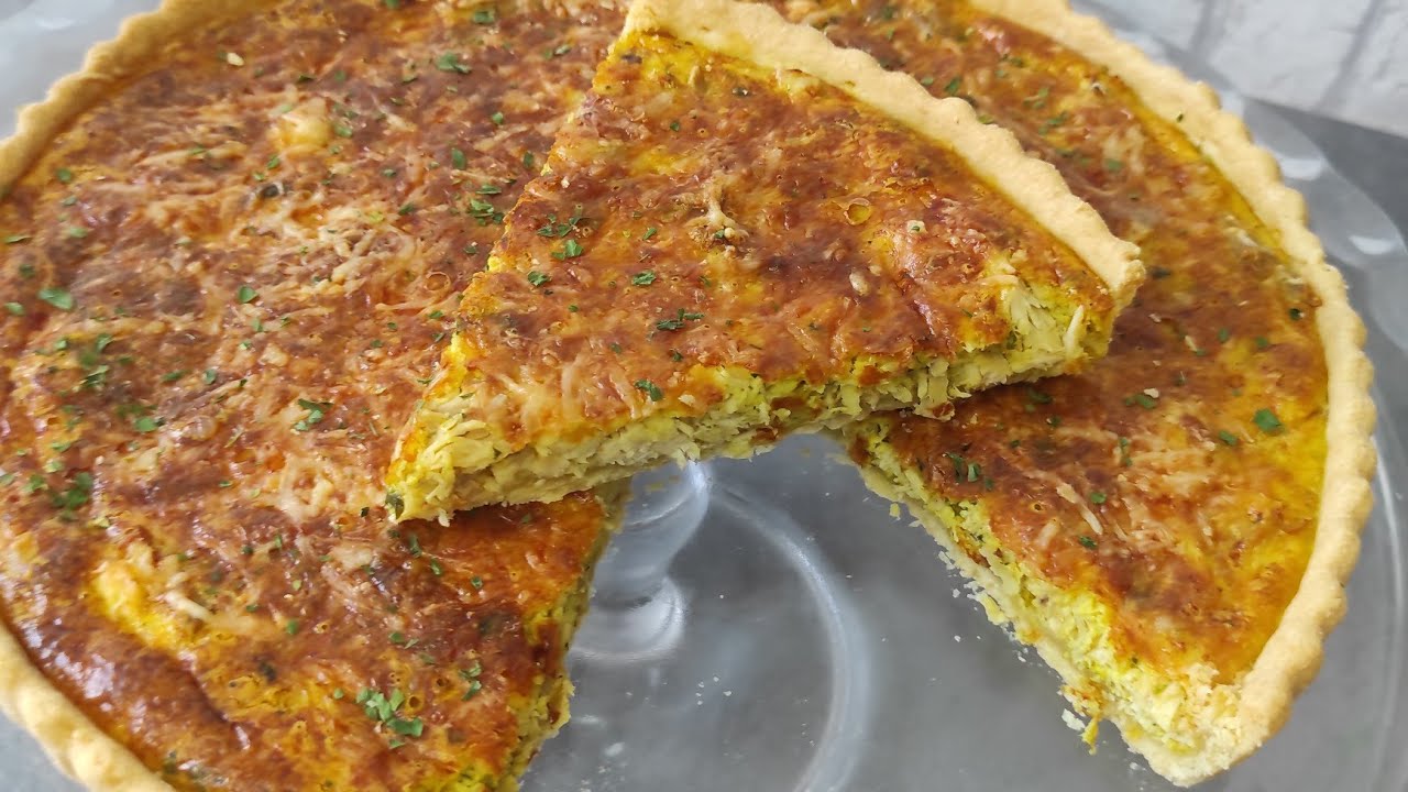 Tarte aux poulet avec sa p&acirc;te bris&eacute;e facile et rapide