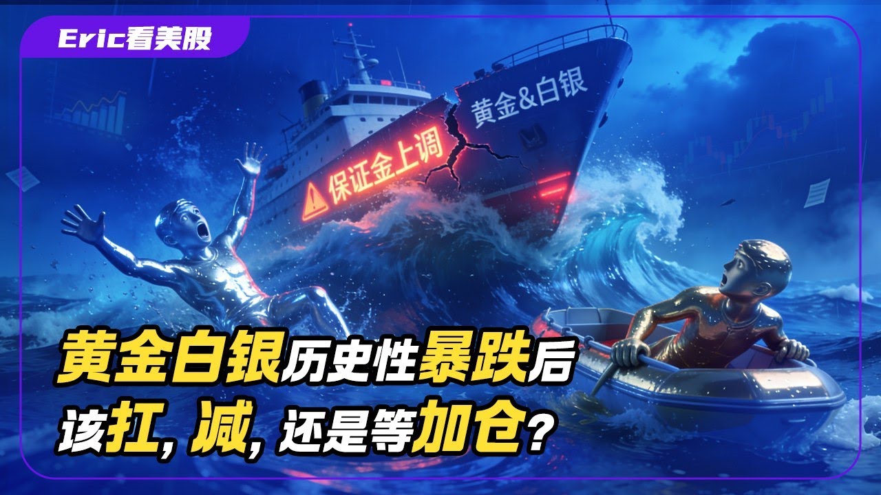 黄金白银同时暴跌，背后有一个机制变化导致的去杠杆行为，现在该扛，该等，还是该减仓？丨美股投资丨美股交易丨美股分析