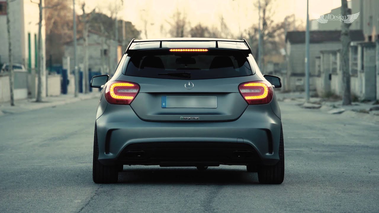(4K) Mercedes A45 AMG W176 w/ ARMYTRIX Turbo-Back Valvetronic by AllDesgin Spain