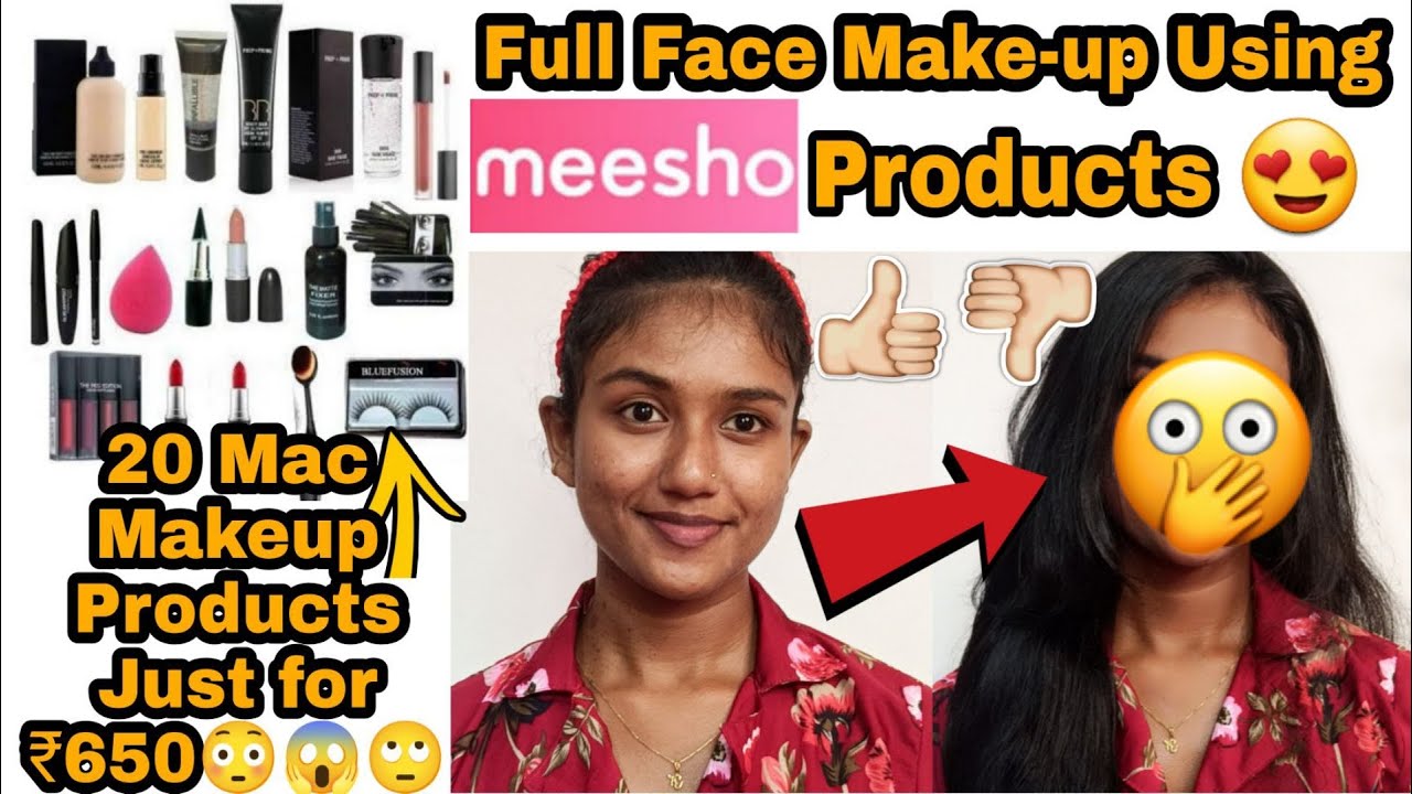 OMG I Tested *MEESHO* 20 MAKEUP PRODUCTS For 