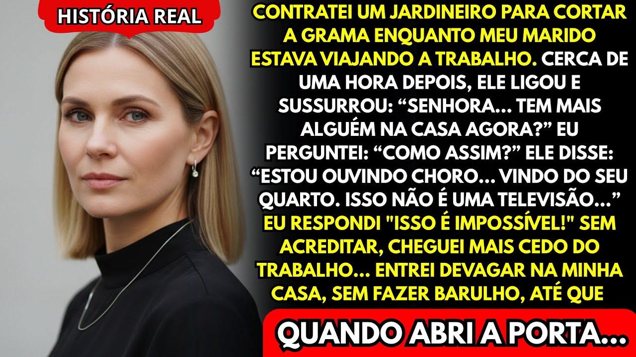 “Ouço choros... vindos da sua casa...” O jardineiro ligou enquanto o meu marido estava fora...