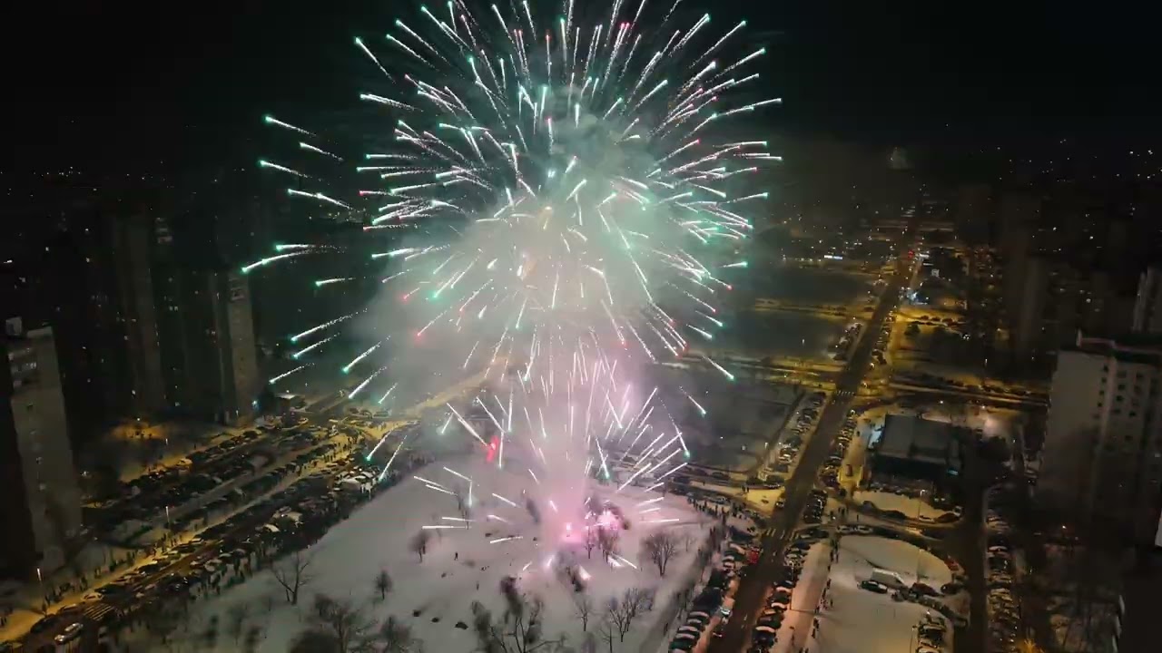 Srpska Nova godina Blok 62 🎆 #dji #djiglobal #serbia#belgrade#novibeogradblokovi