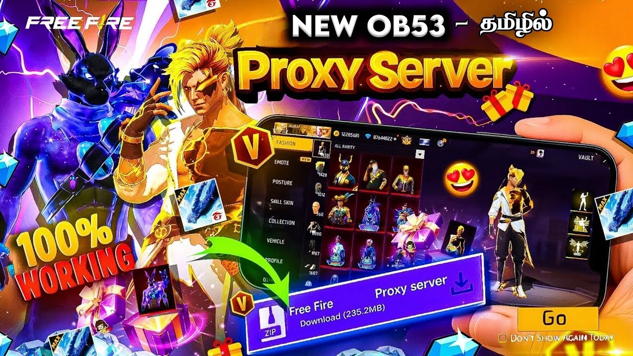 🔥 NEW PROXY SERVER 😍 LATEST OB53 PROXY SERVER 🥳 HOW TO DOWNLOAD PROXY SERVER FREE FIRE IN TAMIL