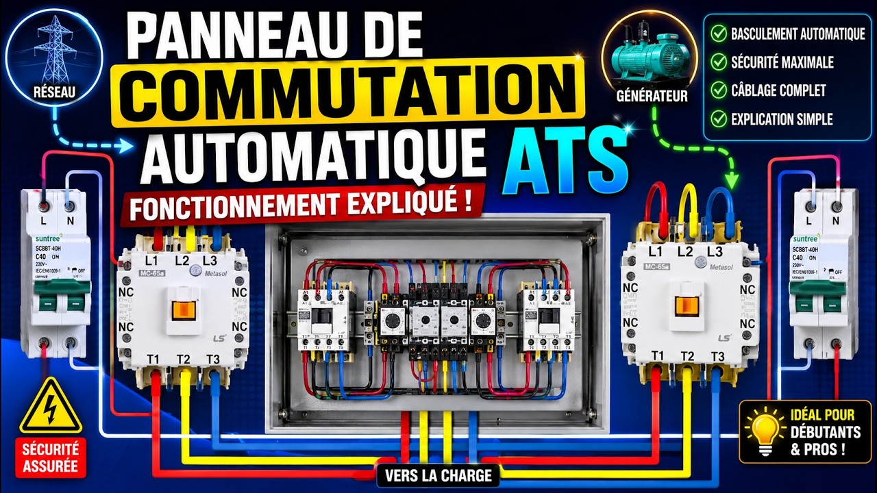 Panneau de commutateur de transfert automatique - ATS / Automatic Transfer Switch /Changeover switch