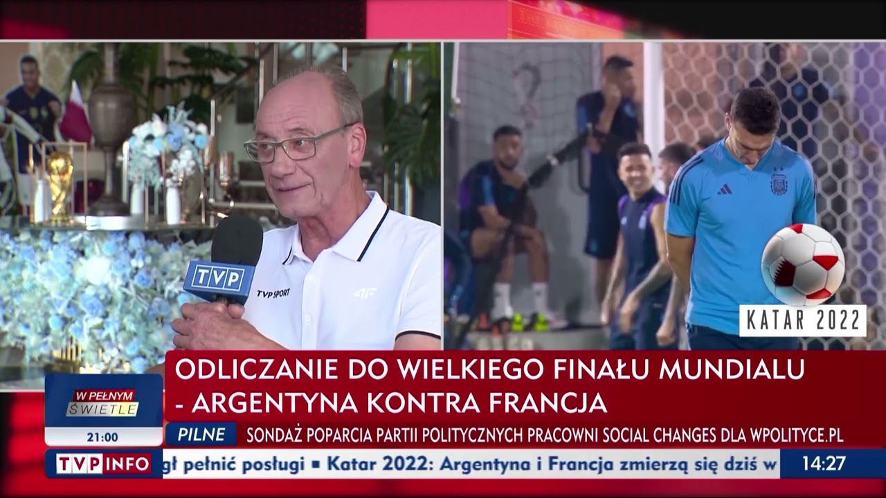 Francja kontra Argentyna od godz. 16 w TVP1. Finał mundialu skomentuje red. Dariusz Szpakowski