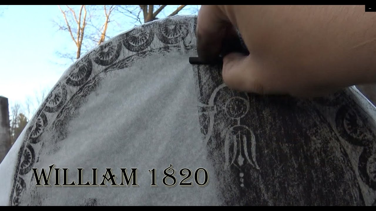 The Grave Rubber ASMR - William 1820 - New England Gravestone Rubbing