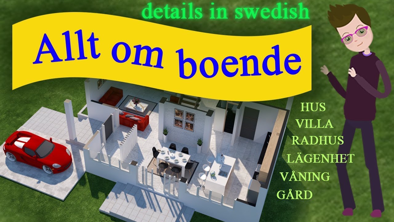 Allt om bosta / boende, radhus, lägenhet, villa | SFI (2020)