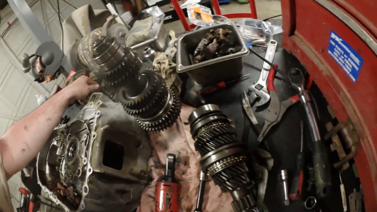 damaged b-series transmission tear down