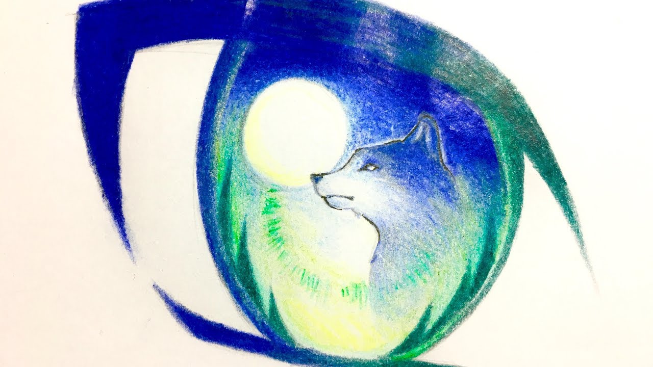 用色鉛筆畫出特色眼睛-網友回覆系列(狼)【 芋頭の繪畫教室 】