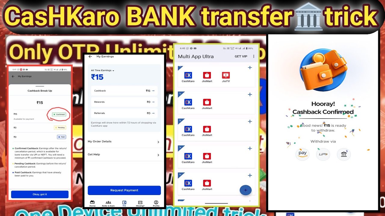 CasHKaro Bank transfer 🏛️ trick || Per Number ₹15 Cashback Instantly || Best Offer for 2026 January