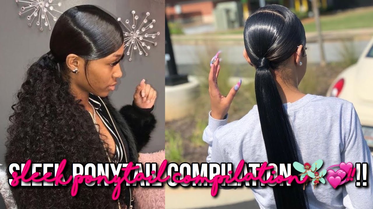 SLEEK PONYTAiL COMPiLATiON🧚🏽‍♀️💞!! | POPPiN BEAUTY