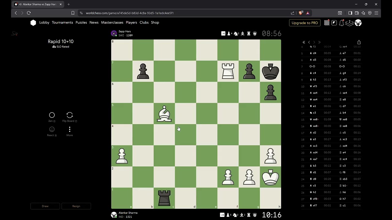 vs Zapp Hars FIDE Online Chess 10min 1321