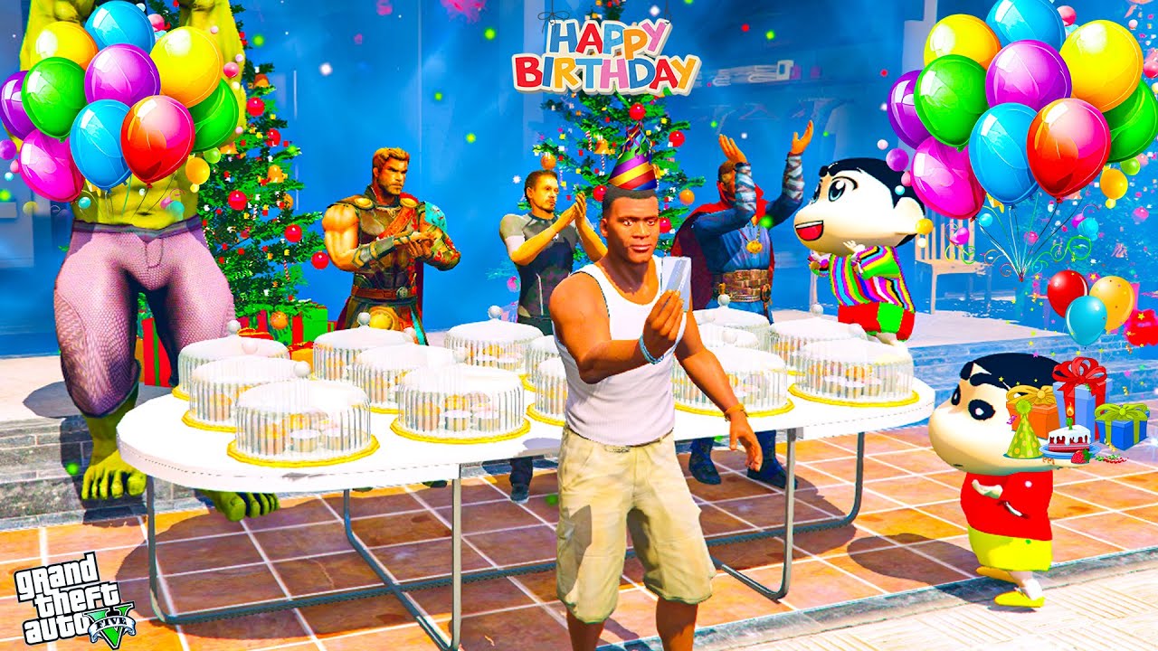 Franklin Birthday Celebration in GTA 5 Hindi | Franklin Birthday Party in GTA 5 | GTA 5 AVENGERS
