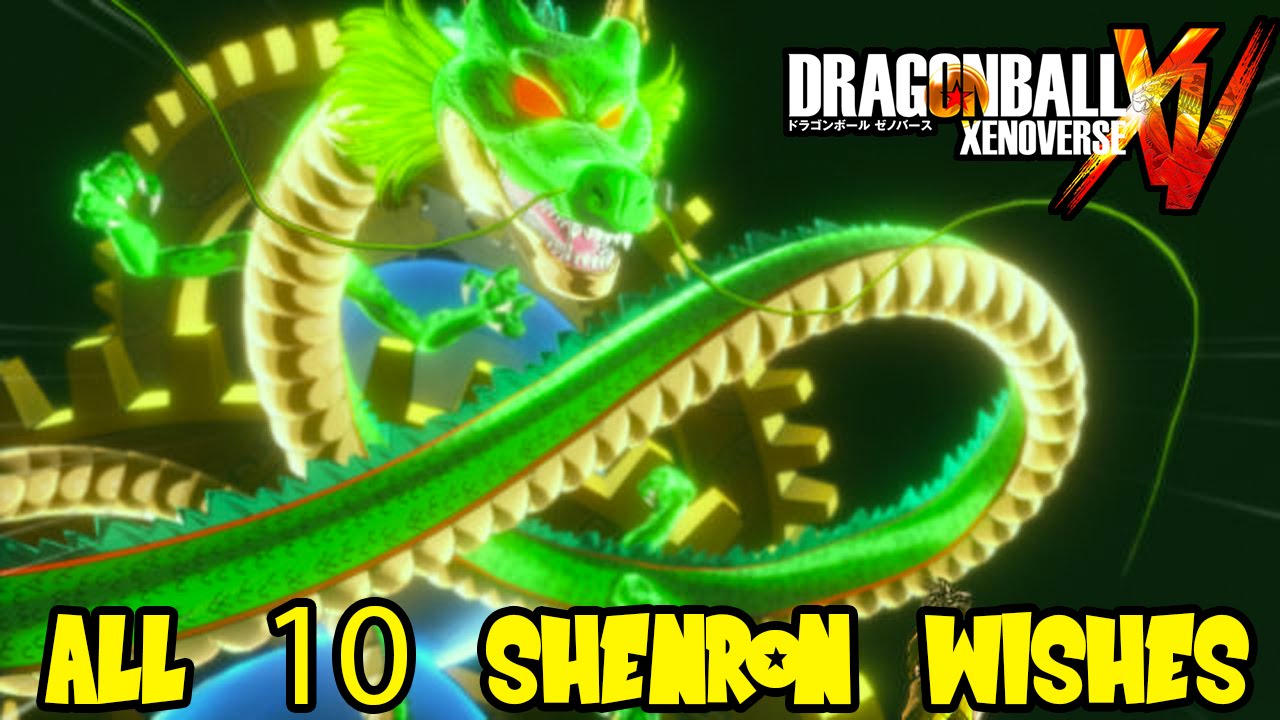 Dragon Ball Xenoverse: All Shenron Wishes (items, characters, ultimates, super attacks & more)