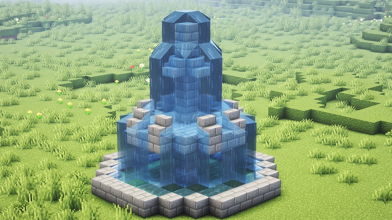 Minecraft Water Fountain Tutorial | Easy For Survival