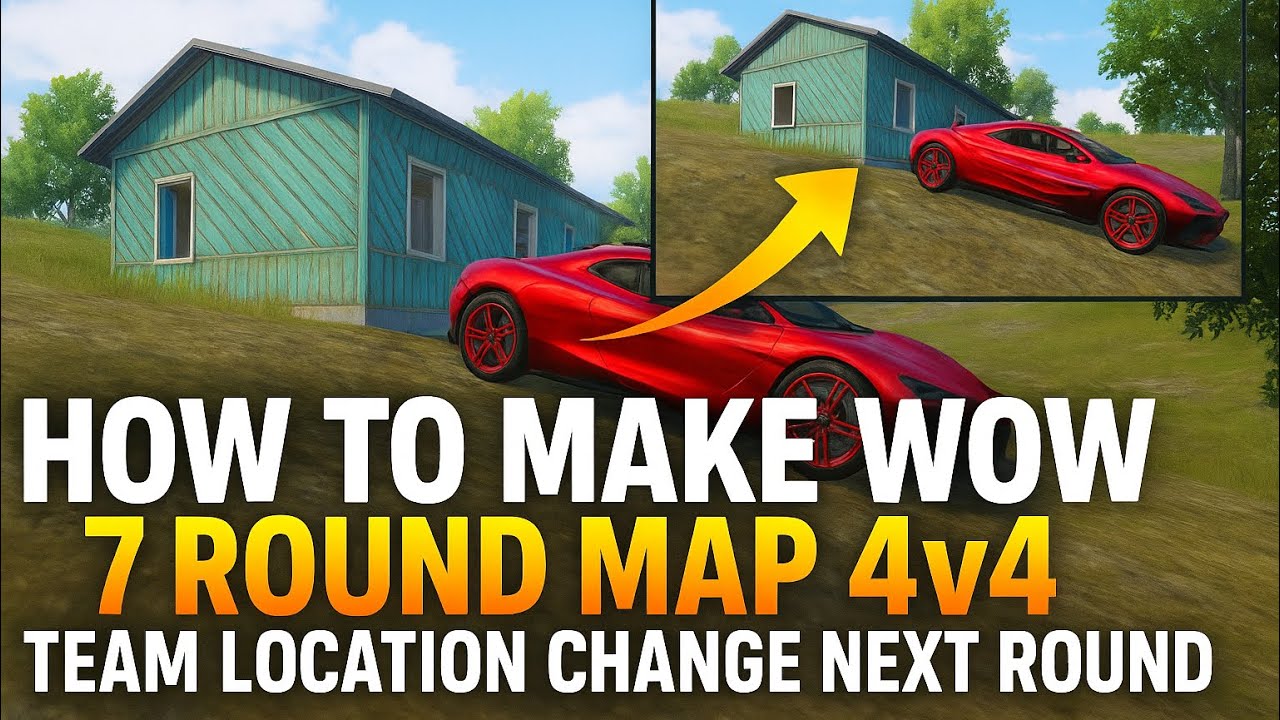 How to Make WOW 7 Round Map 4v4 | Auto Team Location Change | PUBG Mobile WOW Mode Tutorial #wowmap 