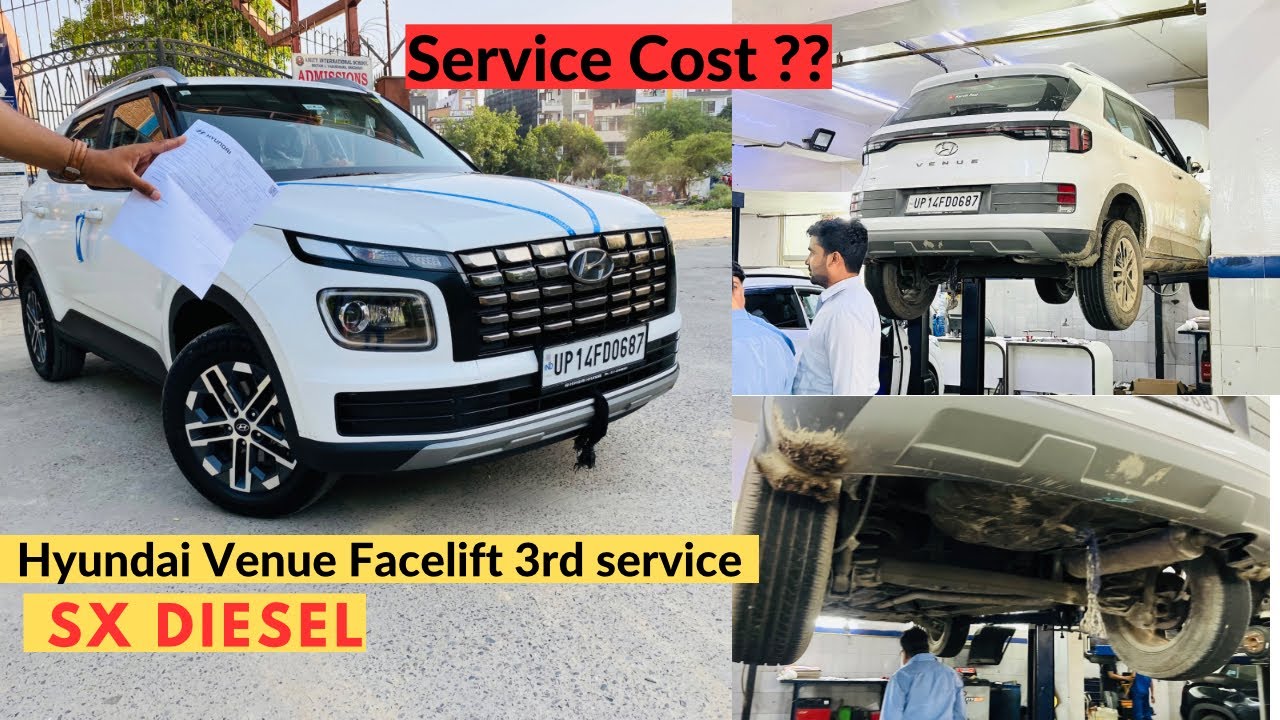 New Hyundai Venue Facelift Diesel 3rd Free Service after 20,000 Kms | Service Cost? | Kartik Paal