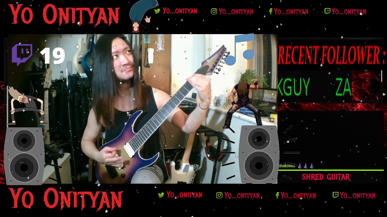 Yo onityan cover Rings of saturn songs on twitch live with 20~15 Audience