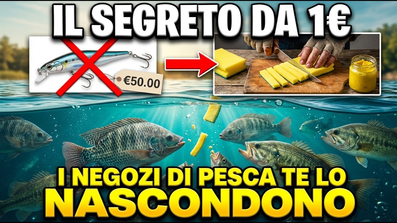 Taglia così una spugna da cucina — i pesci attaccano 3 volte più velocemente delle esche da 50€