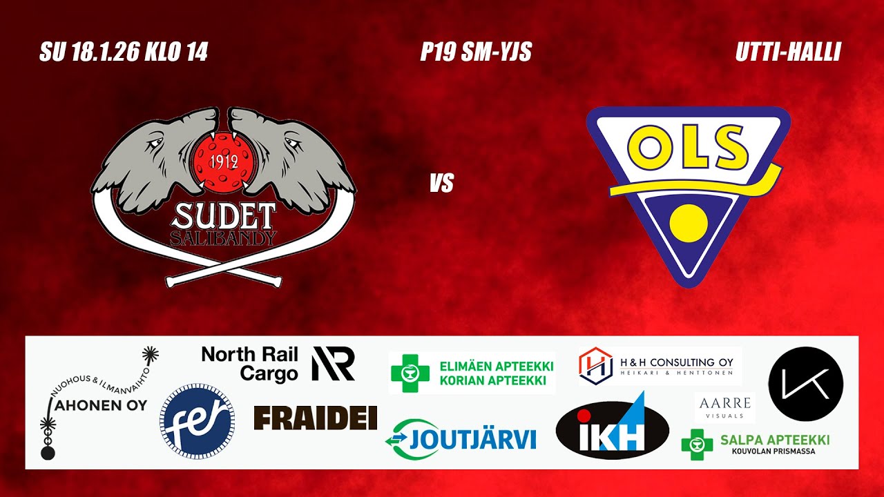 P19 SM Sudet SB - OLS, 18.1.2026 | Sudet Salibandy Kouvola