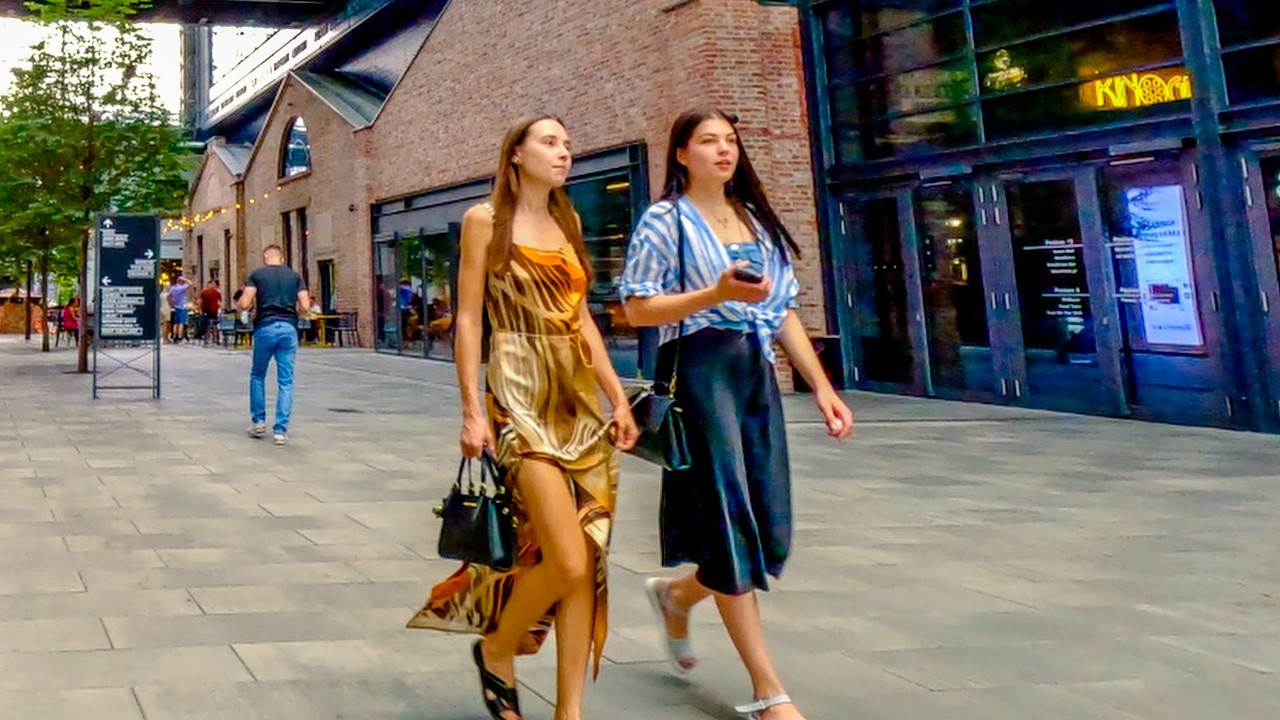 Warsaw, Poland: Summer Walk in Entertainment Area Fabryka Norblina in 4K