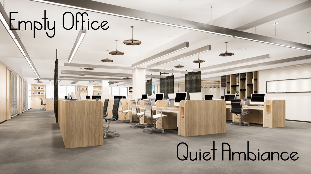 Empty office, quiet ambiance, white noise for study and sleep 💤