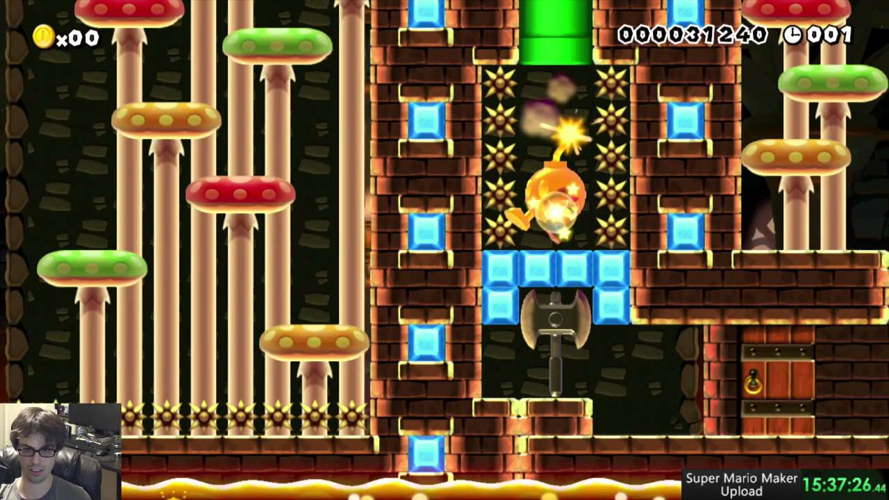 Super Mario Maker -- Carl's Premature Detonation (Kaizo NSMB Speedrun Level)