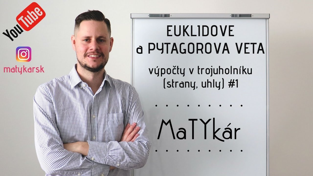 EUKLIDOVE a PYTAGOROVA VETA - výpočty v trojuholníku #1
