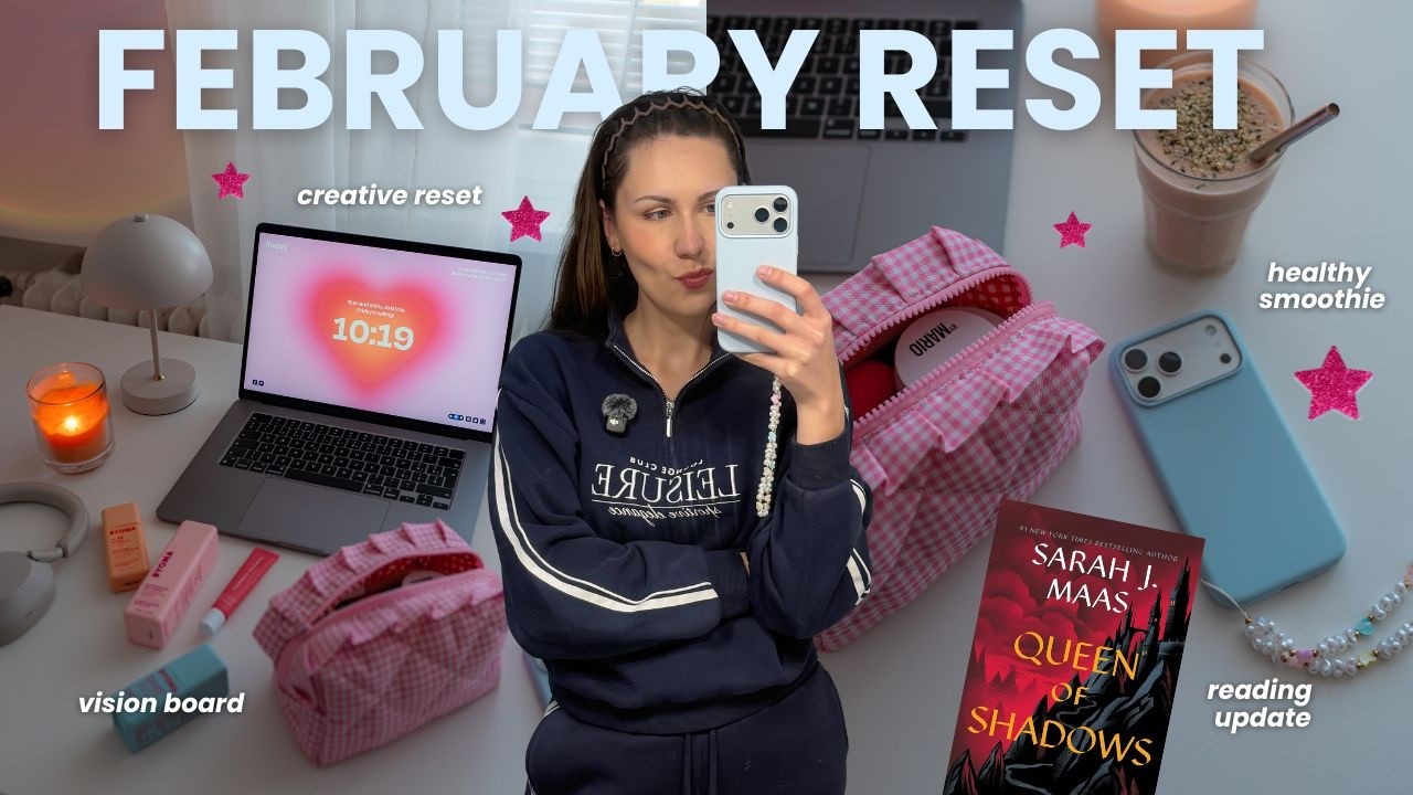 RESET WITH ME 🌿 creative reset, pinterest vision board, reading + soft productivity vlog