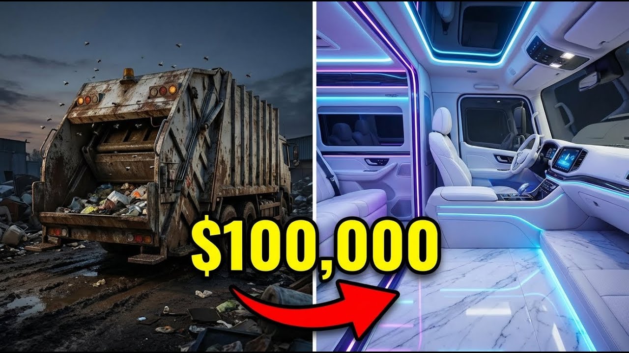 I Spent $100,000 Turning a Smelly Garbage Truck into a Luxury Mansion!