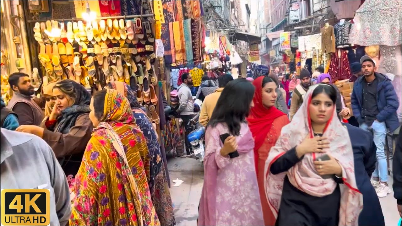 Exploring Unseen Lively Streets of Lahore in Stunning 4K | Lahore’s Walking Tour of Bustling Streets