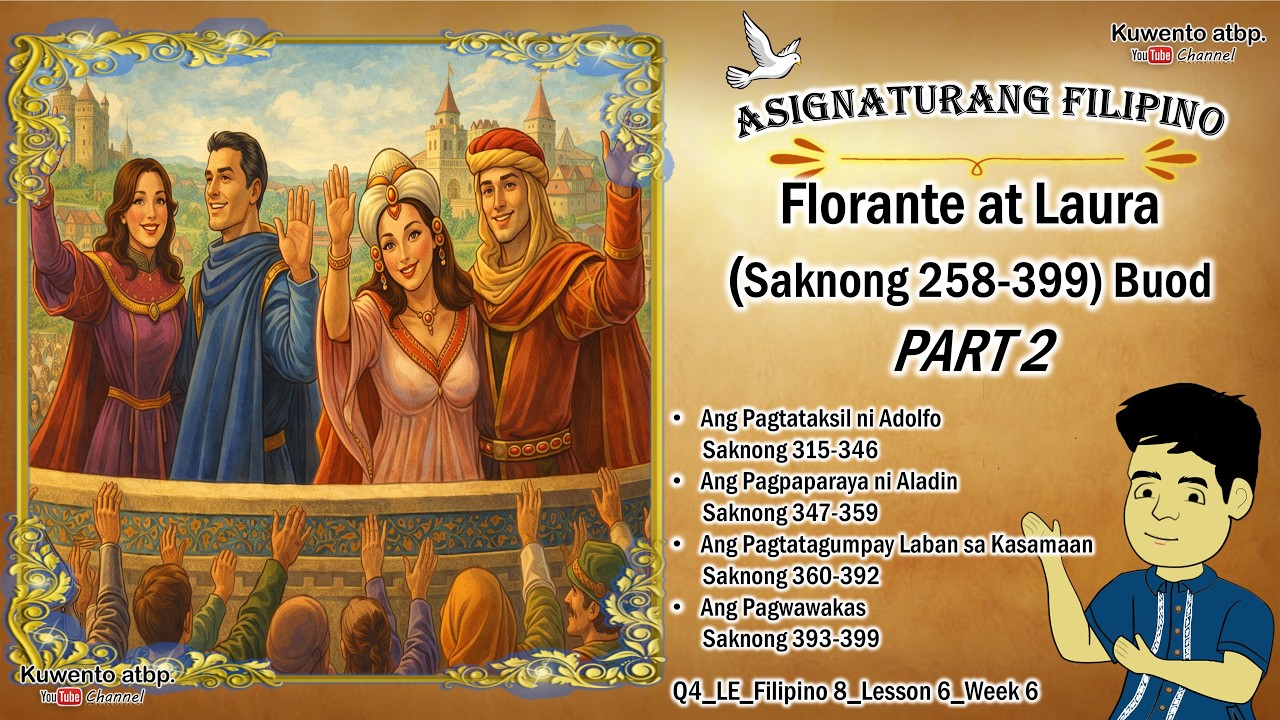 Florante at Laura Saknong 258-399 Buod | PART 2 | Lesson 6 Week 6