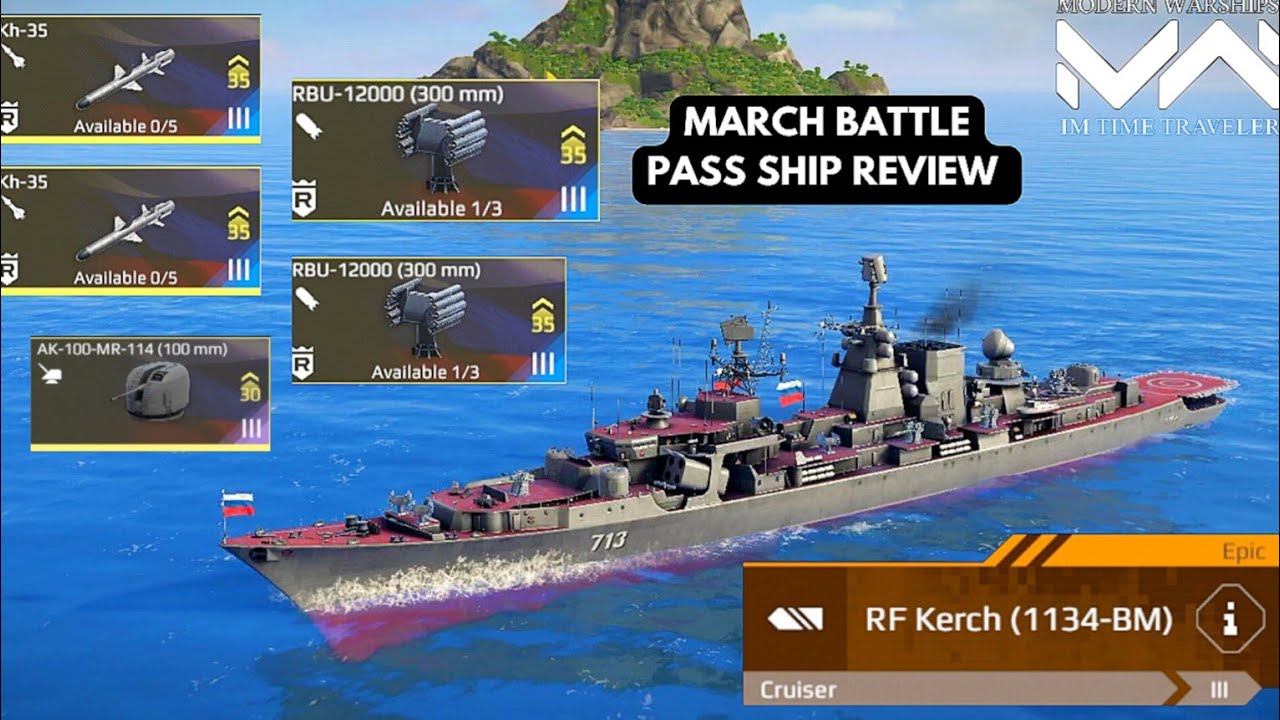 Modern Warships RF Kerch (1134-BM) - New Battle Pass Cruiser Ship Review