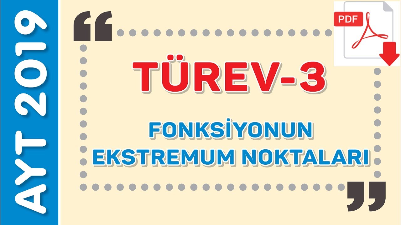 EKSTREMUM NOKTALARI - EMRAH HOCA(PDF)