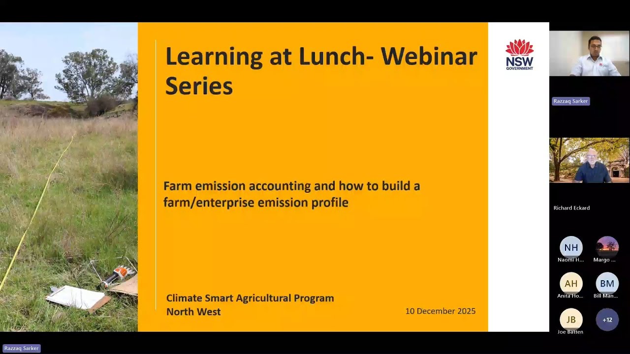 Farm emission accounting - 'Managing natural assets on farm' webinar series