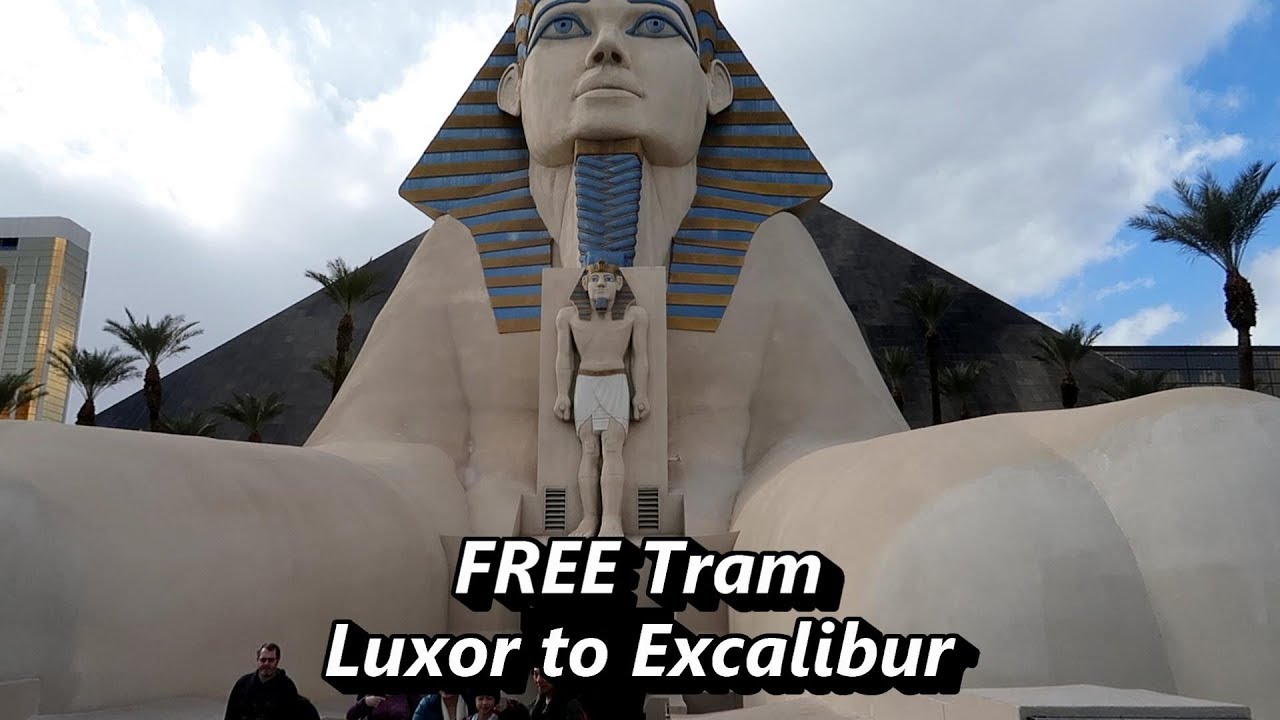 Taking the FREE Tram from Luxor to Excalbur