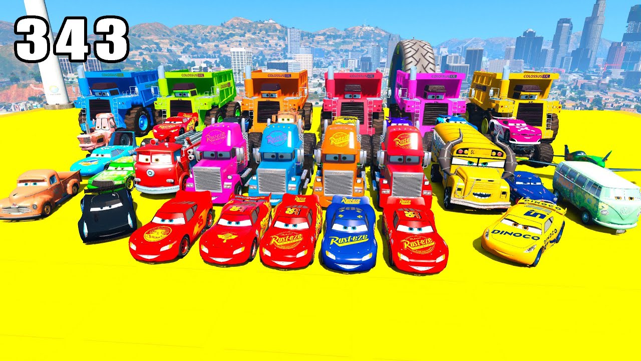 GTA V Mods Stunt Car Racing Challenge 🚙 By SPIDER-MAN With Amazing Super Cars monster trucks ep 343