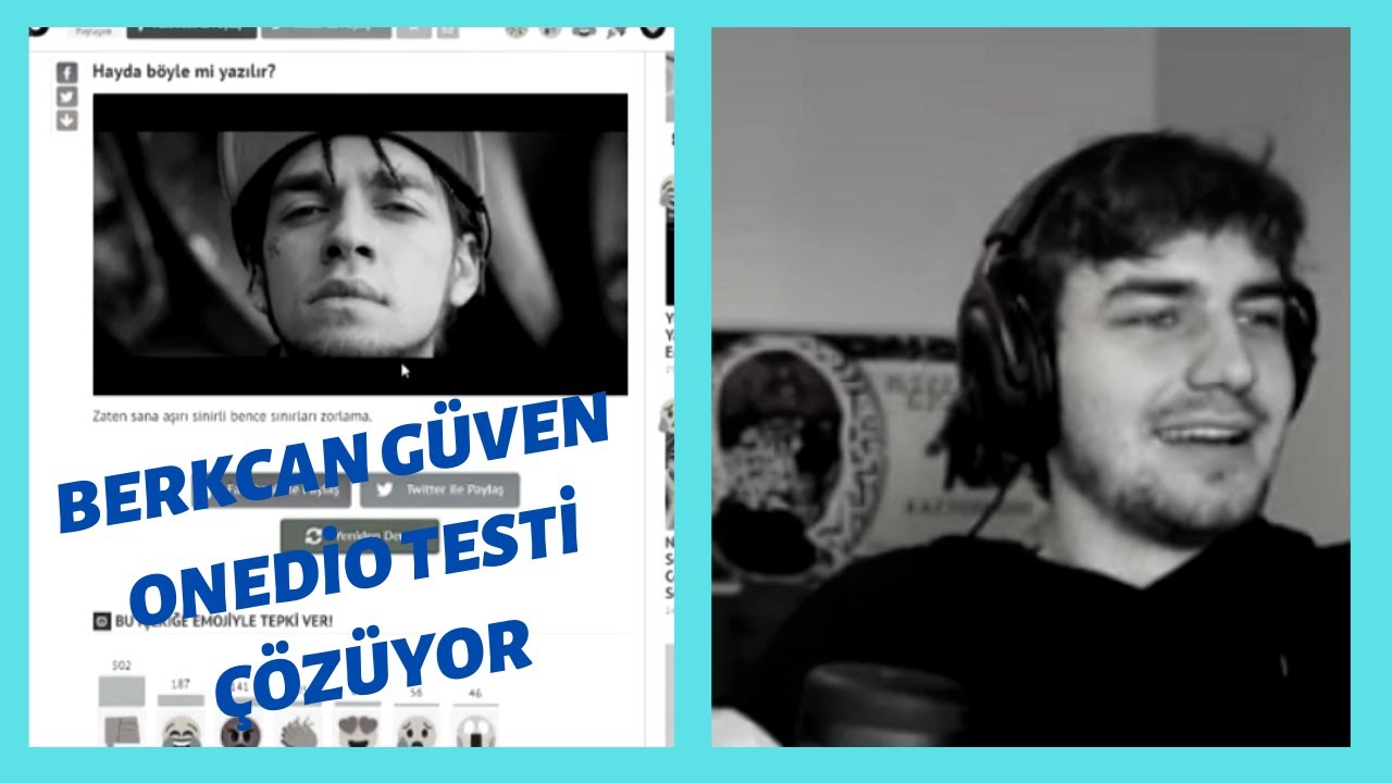 Berkcan Güven - Onedio Testleri Çözüyor