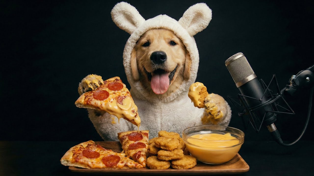 ASMR MUKBANG | 🧀🍕🍗 Cheesy Feast: Pepperoni Pizza & Chicken Nuggets 