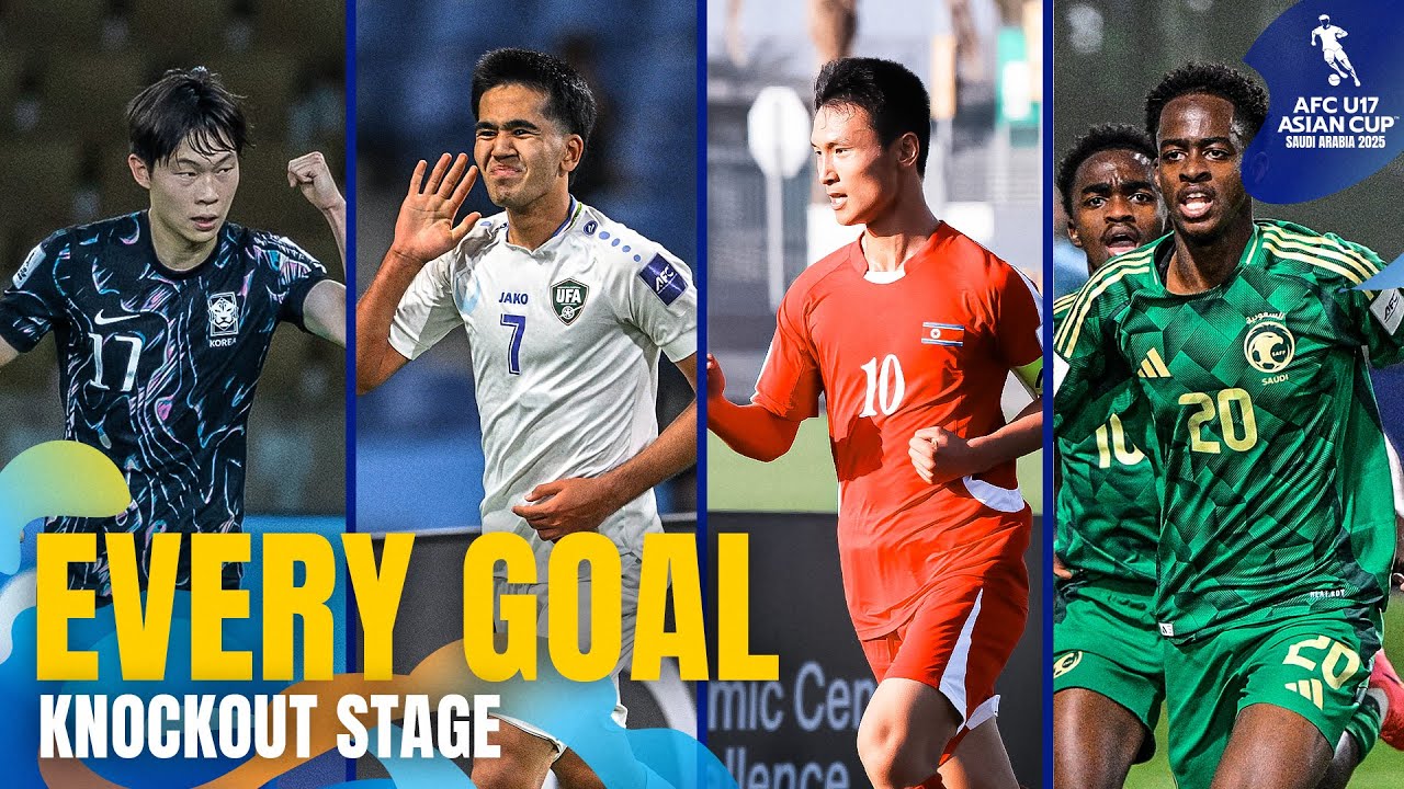Every Goal 🍿 &ndash; Knockout Stage | AFC U17 Asian Cup&trade; Saudi Arabia 2025