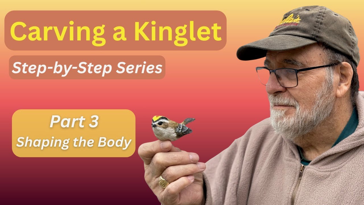 Резьба по дереву: корольок с рубиновой короной. Часть 3 - Черновая обработка тела.